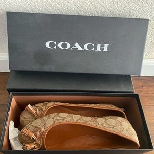 Coach Bea Ballet Flat In Signature Jacquard